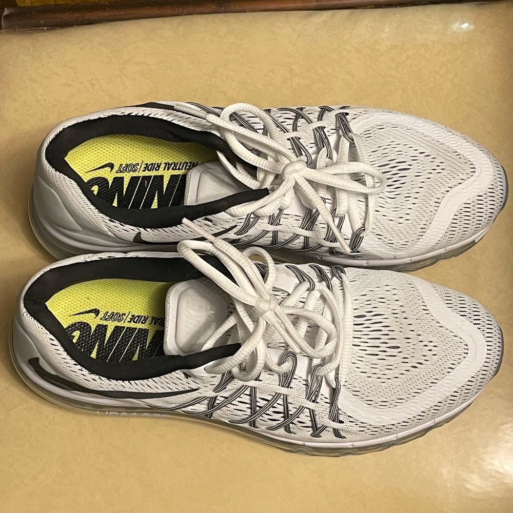 NIKE Air Max 2015 Running Sneakers Shoes Women’s Size 9.5 White 698903-01